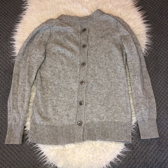 BANANA REPUBLIC Filpucci Merino Cashmere Blend V-Neck Back Buttons Sweater - Picture 3 of 9